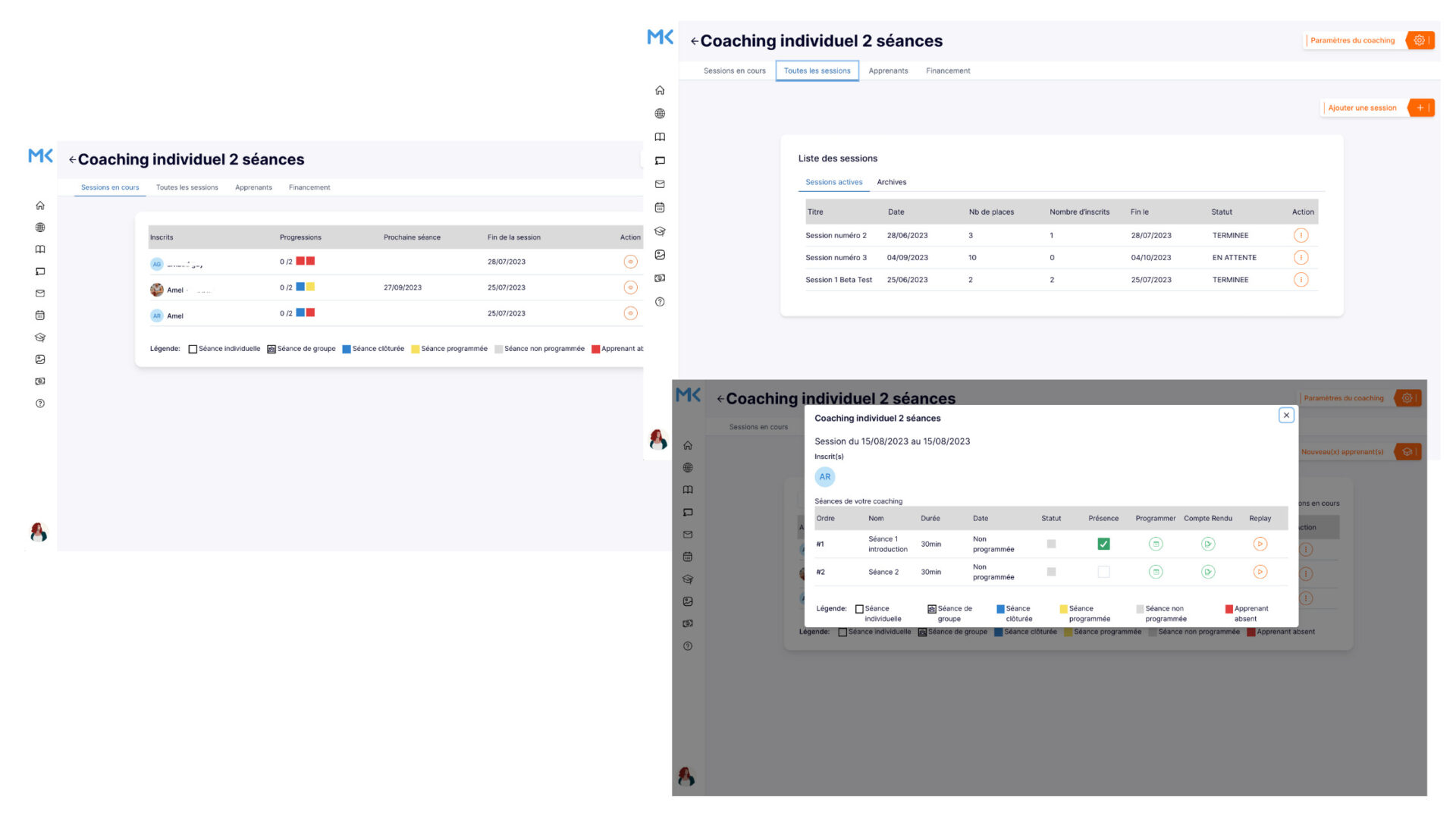 MyKlub coaching dashboard